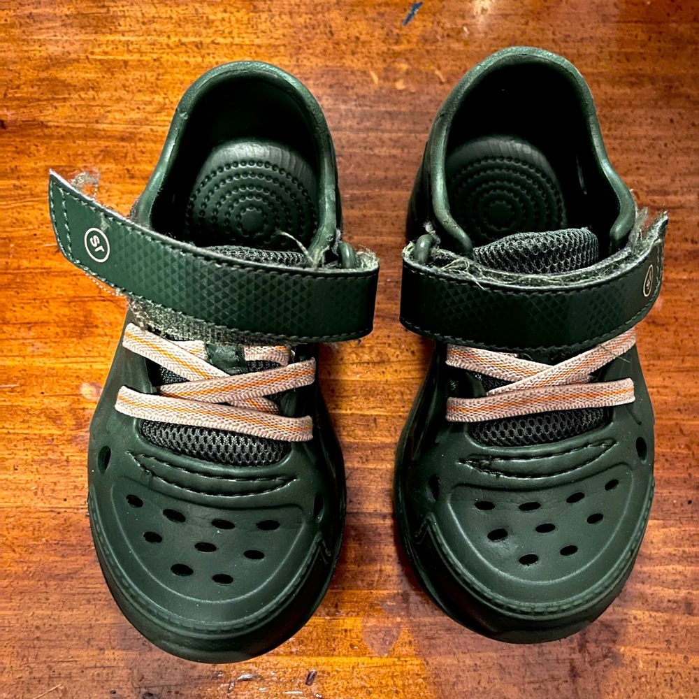 Hunter Green Stride Rite Half Sandal/Half Sneaker